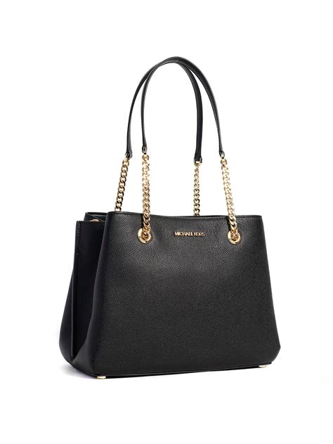 michael kors teagen black|Michael Kors Teagen Large Satchel Shoulder Bag MK Black.